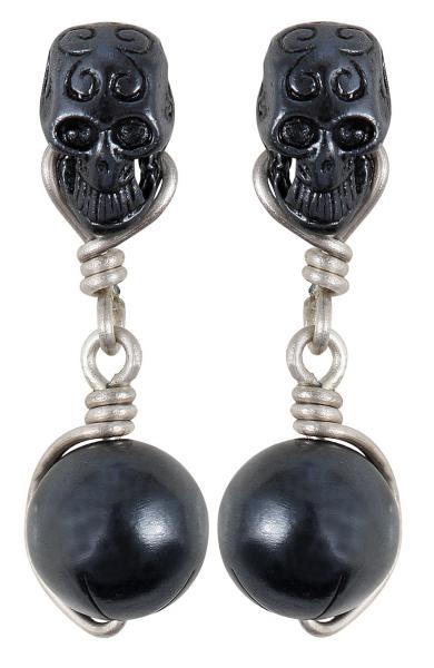 Spell on you Skulls - antique silver - Konplott earrings